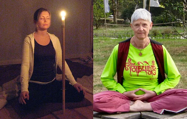 To kvinner praktiserer meditasjon